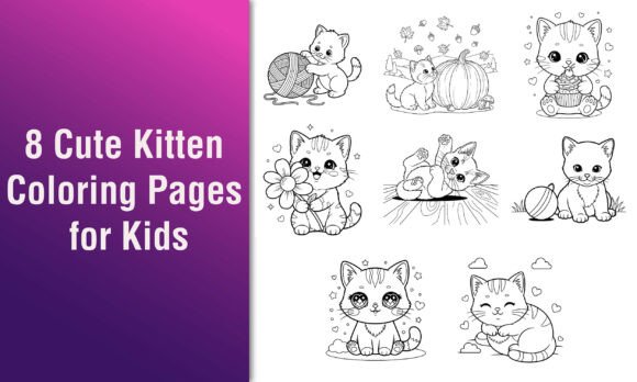 Creative Adventures with Cute Kitten Coloring Pages for Kids