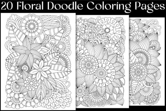 Floral Doodle Coloring Pages