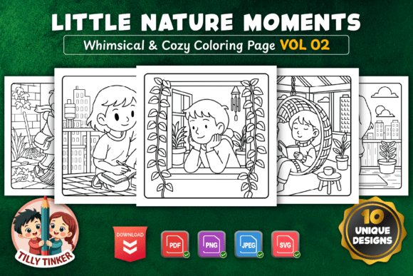 Little Nature Moments Coloring Page VOL2