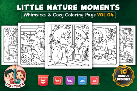 Little Nature Moments Coloring Page VOL4: Cozy Creativity