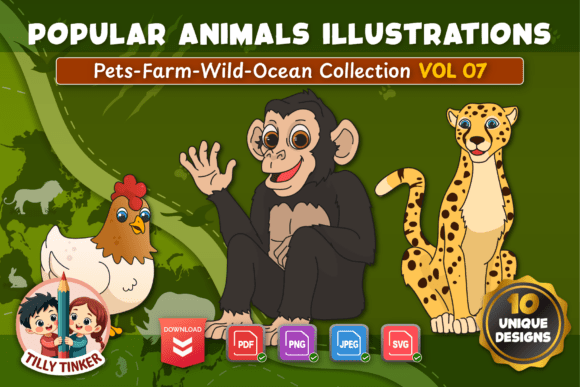 Popular Animals Illustration Vol 07