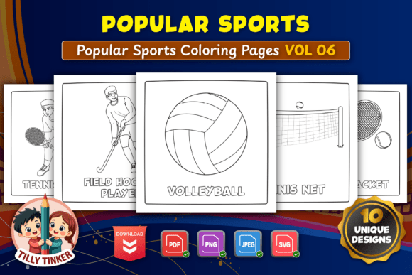 Popular Sports Coloring Pages Vol 06
