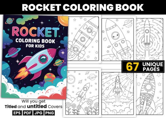 Rocket Coloring Pages for Kids – Bold Easy Fun