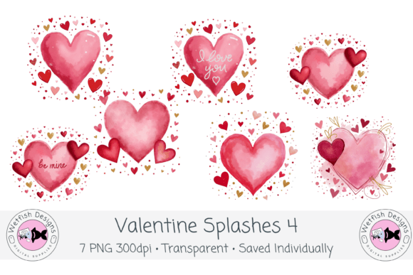 Watercolor Valentine PNG Splashes 4: Practical Design Assets for Creative Workflows