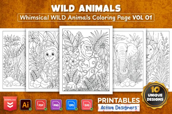 Wild Animal Coloring Pages – Vol 01: Choosing the Right Wildlife Art for Relaxation, Education, and Creative Projects