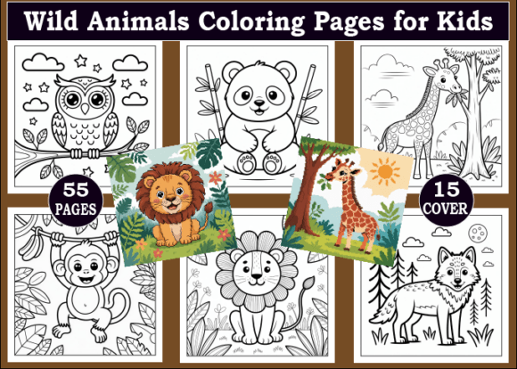 Wild Animals Coloring Pages for Kids